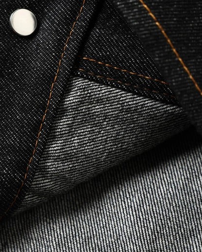 Metal Toggle Raw Denim Jacket | LCDEGO Streetwear