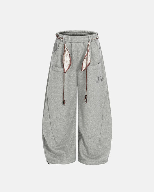 Drawstring Fleece Baggy Joggers | LCDEGO Streetwear