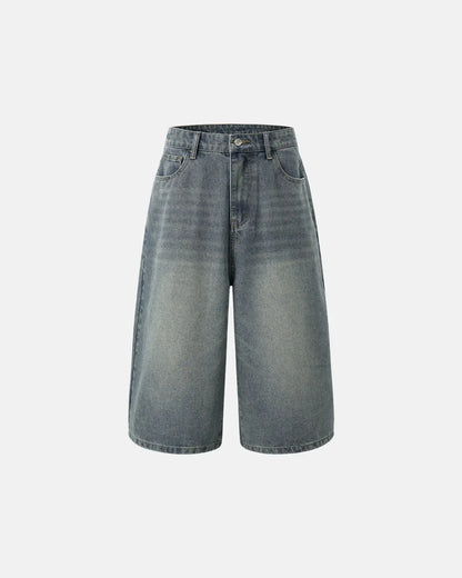 Washed Baggy Longline Jorts | LCDEGO Streetwear