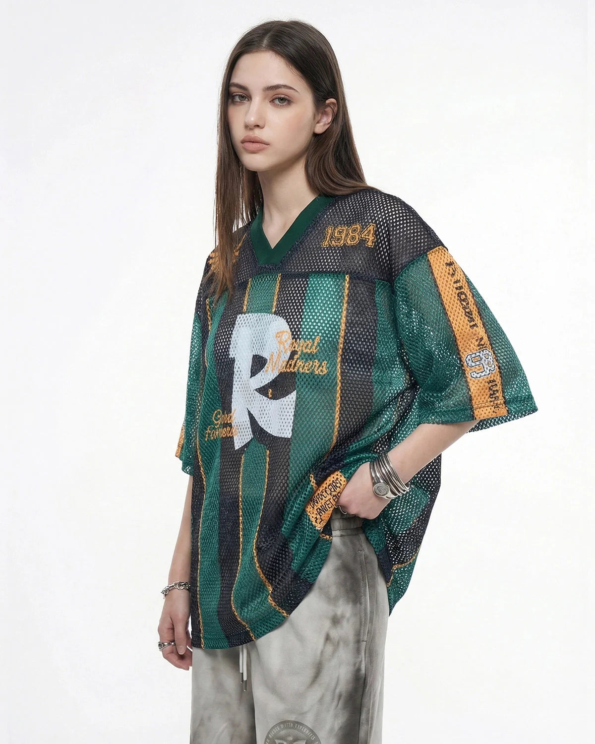 Vintage Striped Mesh Jersey | LCDEGO Streetwear