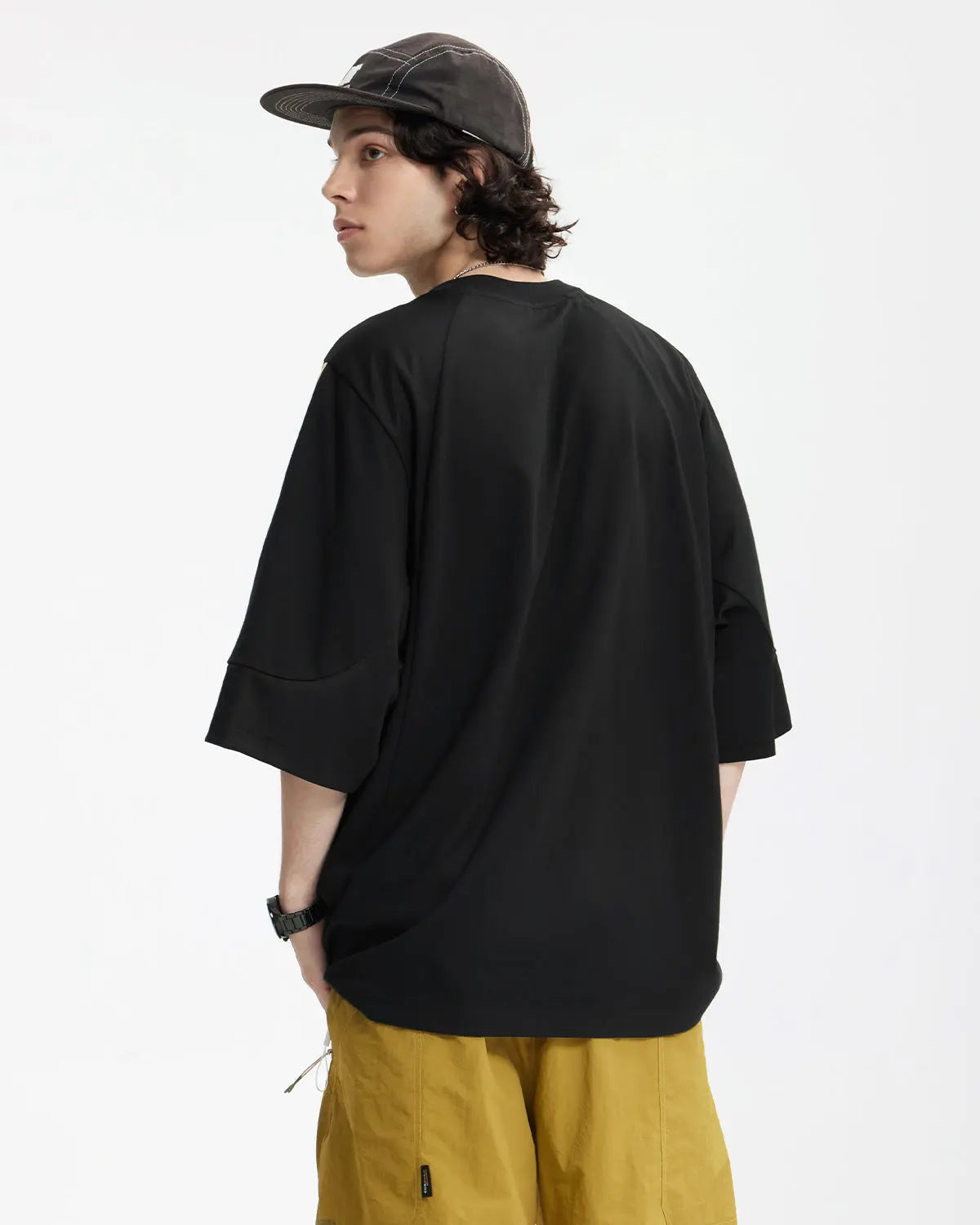 Sporty Patchwork Embroidery Tshirt | LCDEGO Streetwear