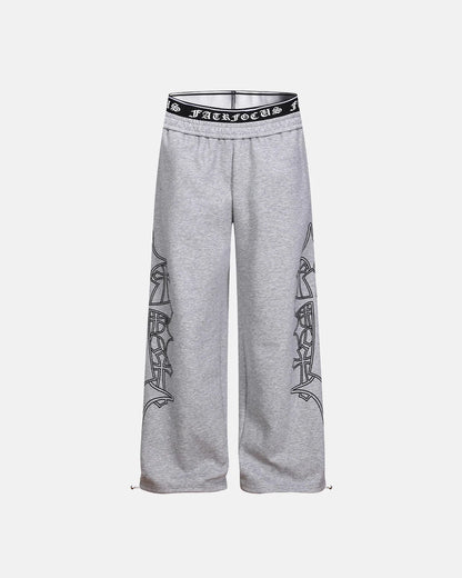 Gothic Graphic Wide Leg Sweatpants | LCDEGO Streetwear