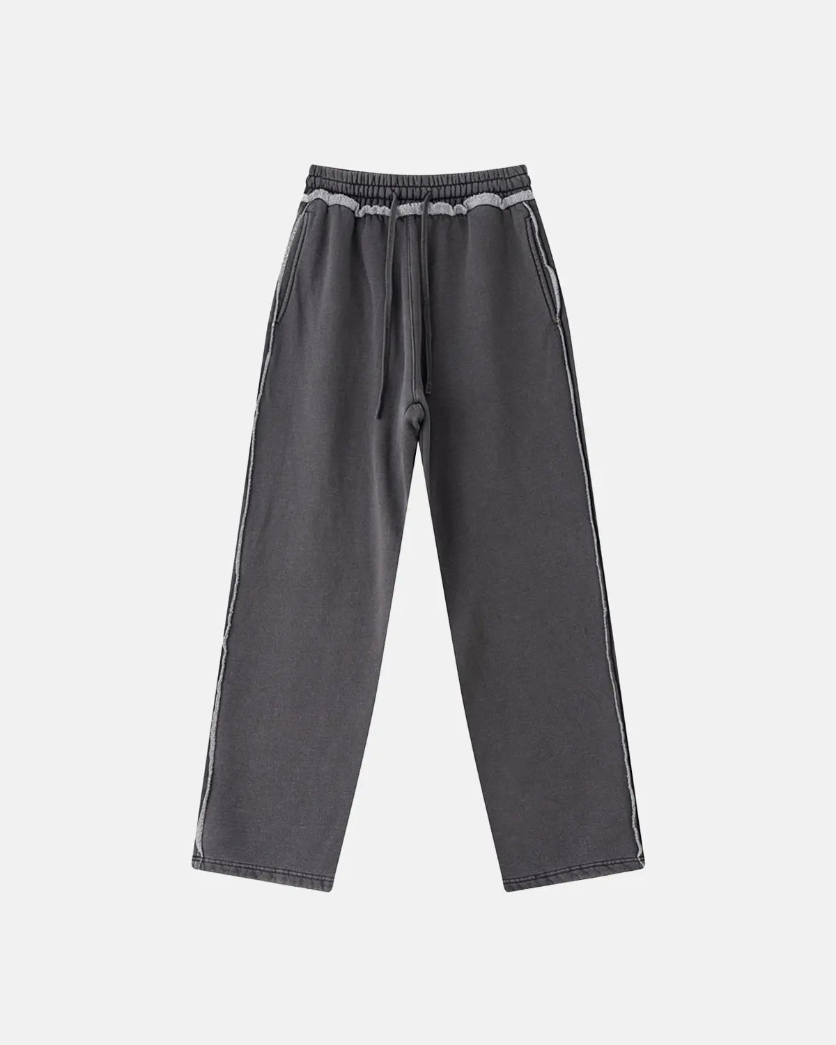Wash Patchwork Straight Leg Sweatpants | LCDEGO Streetwear