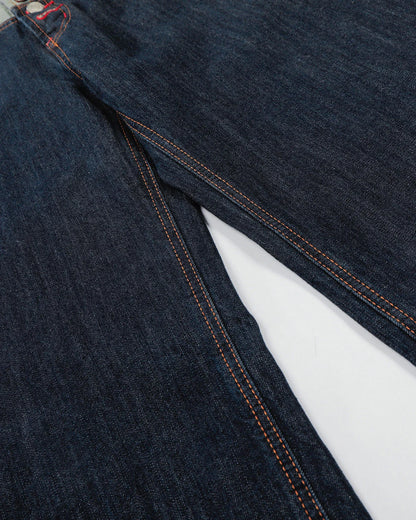 Panelled Raw Denim Baggy Jeans | LCDEGO Streetwear