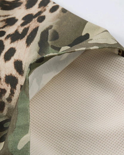 Camo Patchwork Double-Layer Shirt | LCDEGO Streetwear