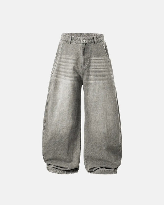 LCDEGO Washed Barrel Baggy Jeans