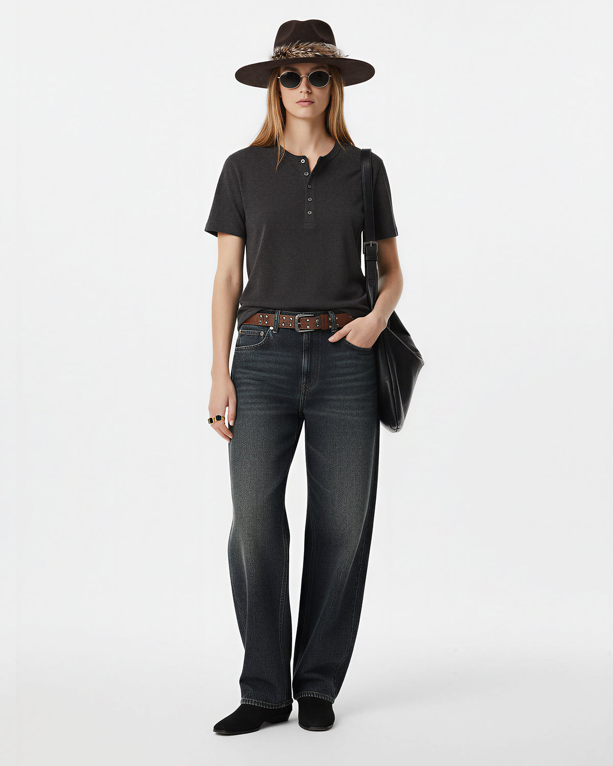 Blank Henley Neck Casual T-Shirt | LCDEGO Streetwear
