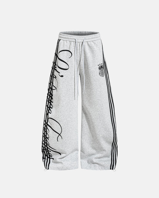 Script Stripe Baggy Sweatpants| LCDEGO Streetwear