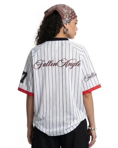 Pinstripe Number Mesh Jersey | LCDEGO Streetwear