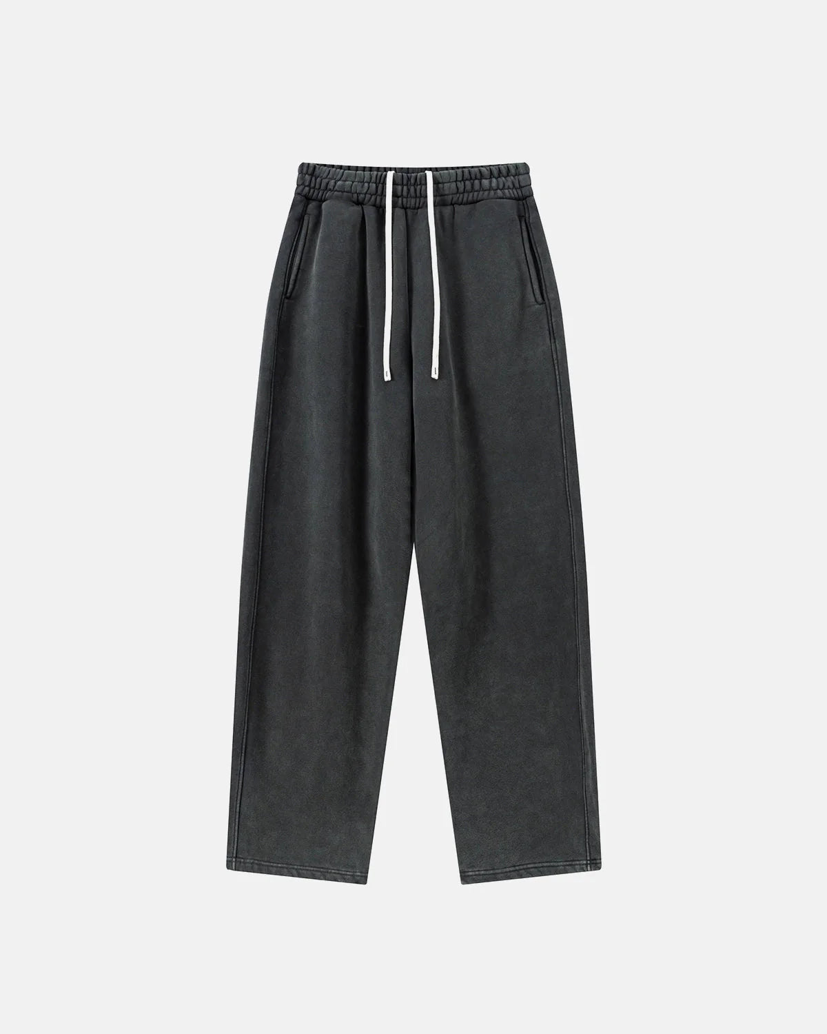 Retro Acid Washed Fleece Straight Leg Joggers | LCDEGO Streetwear