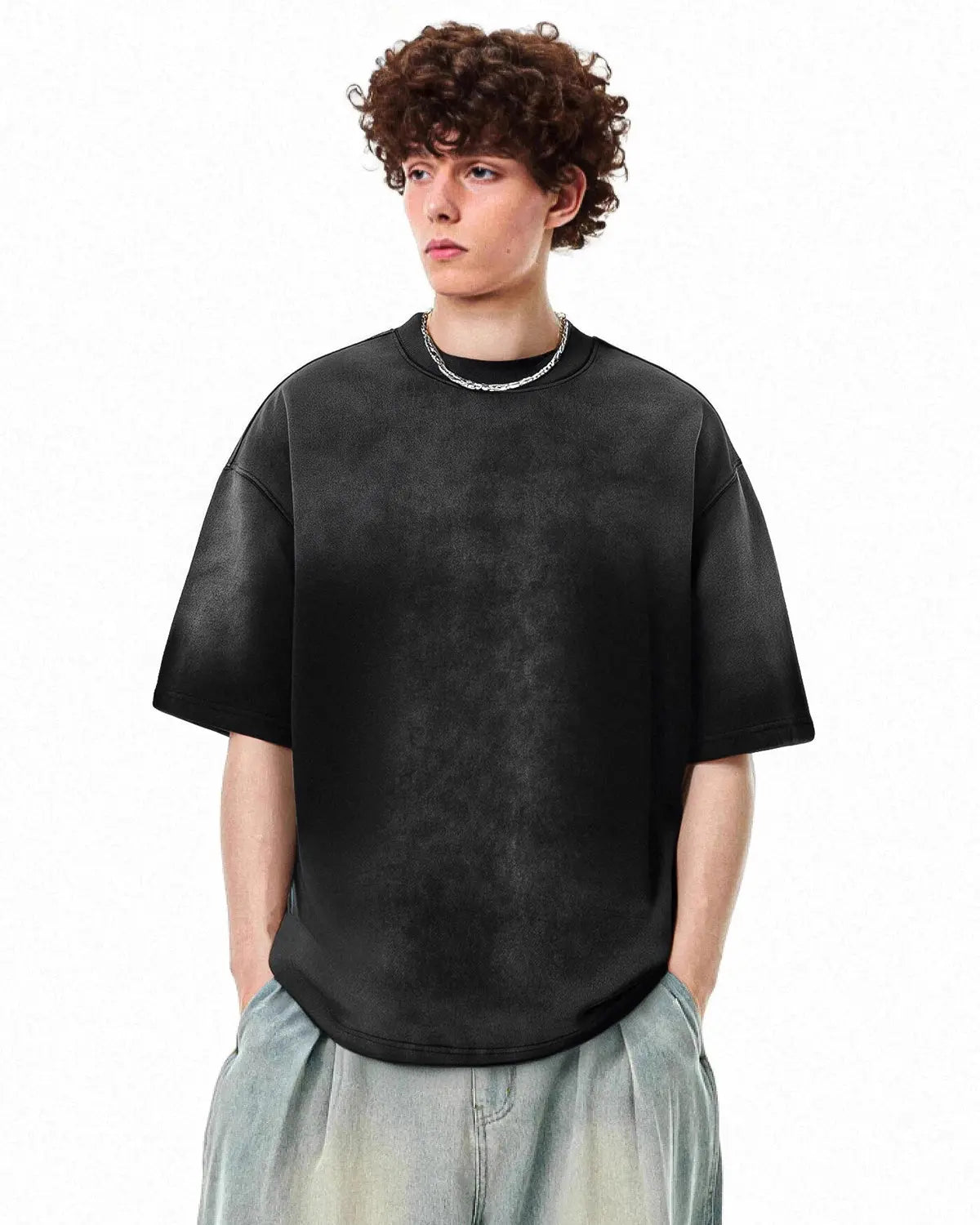 Oversized Monkey Acid Wash Tee | LCDEGO Streetwear