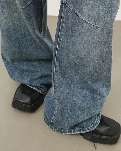 LCDEGO Ripped Washed Denim Jeans
