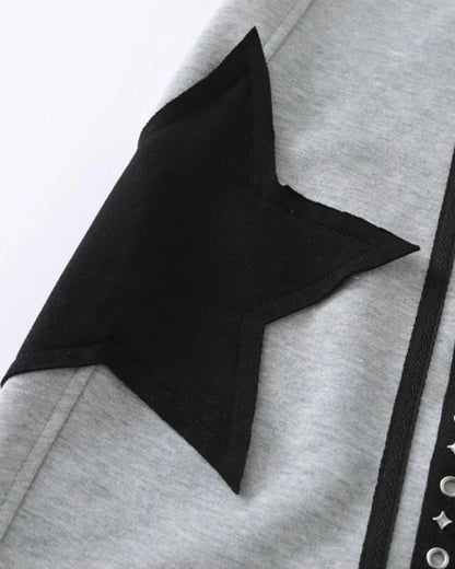 Contrast Patchwork Barrel Sweatpants | LCDEGO Streetwear