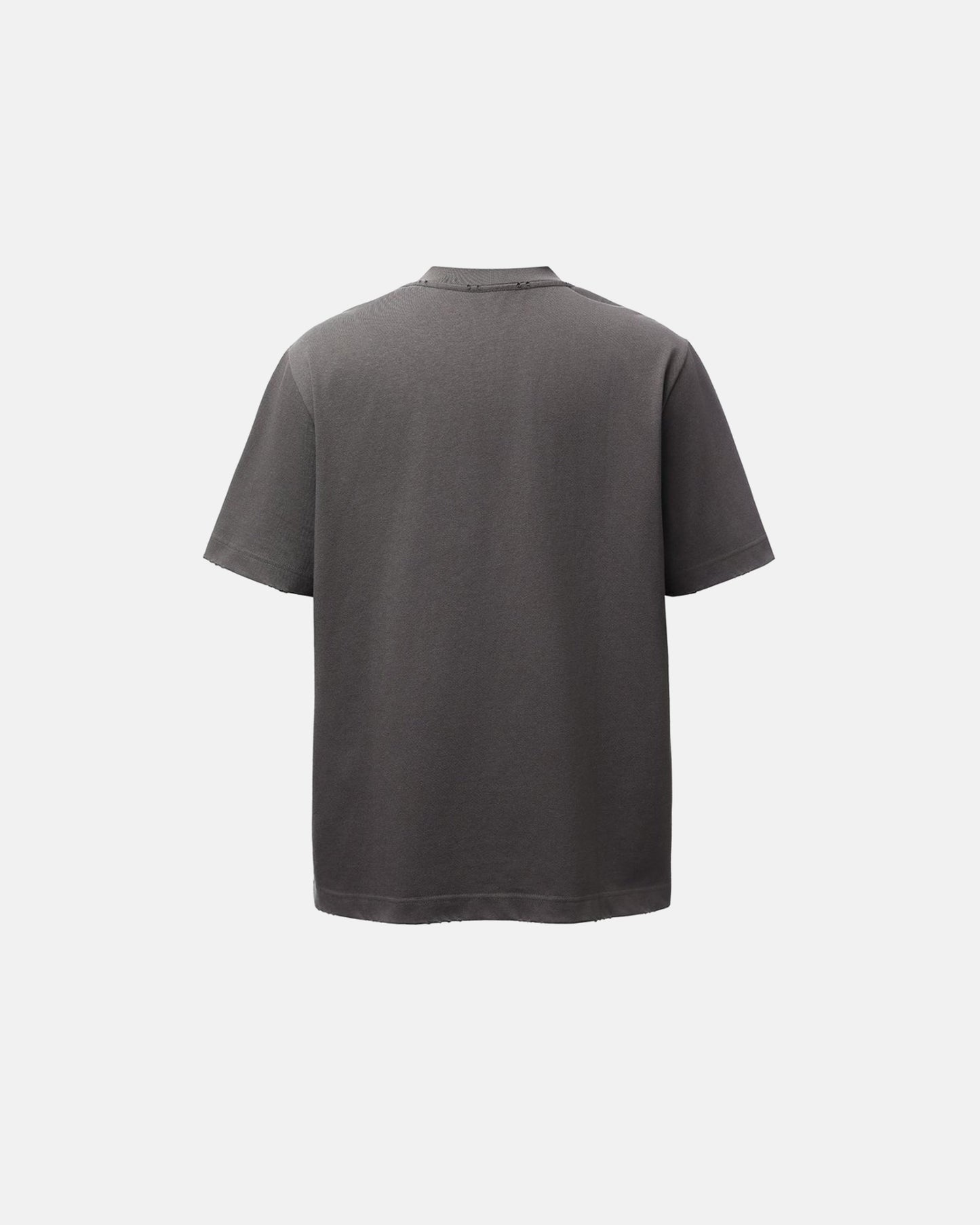 Distressed Washed Mock Neck T Shirt | LCDEGO Streetwear