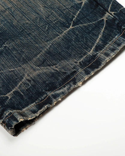 Bamboo Weave Barrel Baggy Jeans | LCDEGO Streetwear