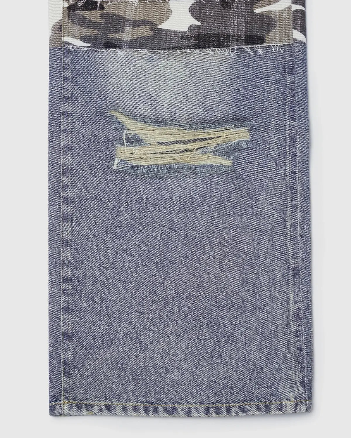 Patchwork Effect Print Baggy Jeans | LCDEGO Streetwear