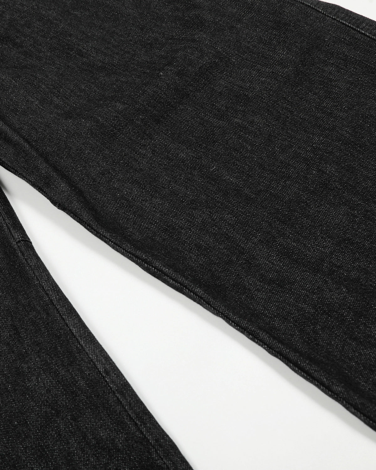 Pleated Raw Baggy Jeans | LCDEGO Streetwear