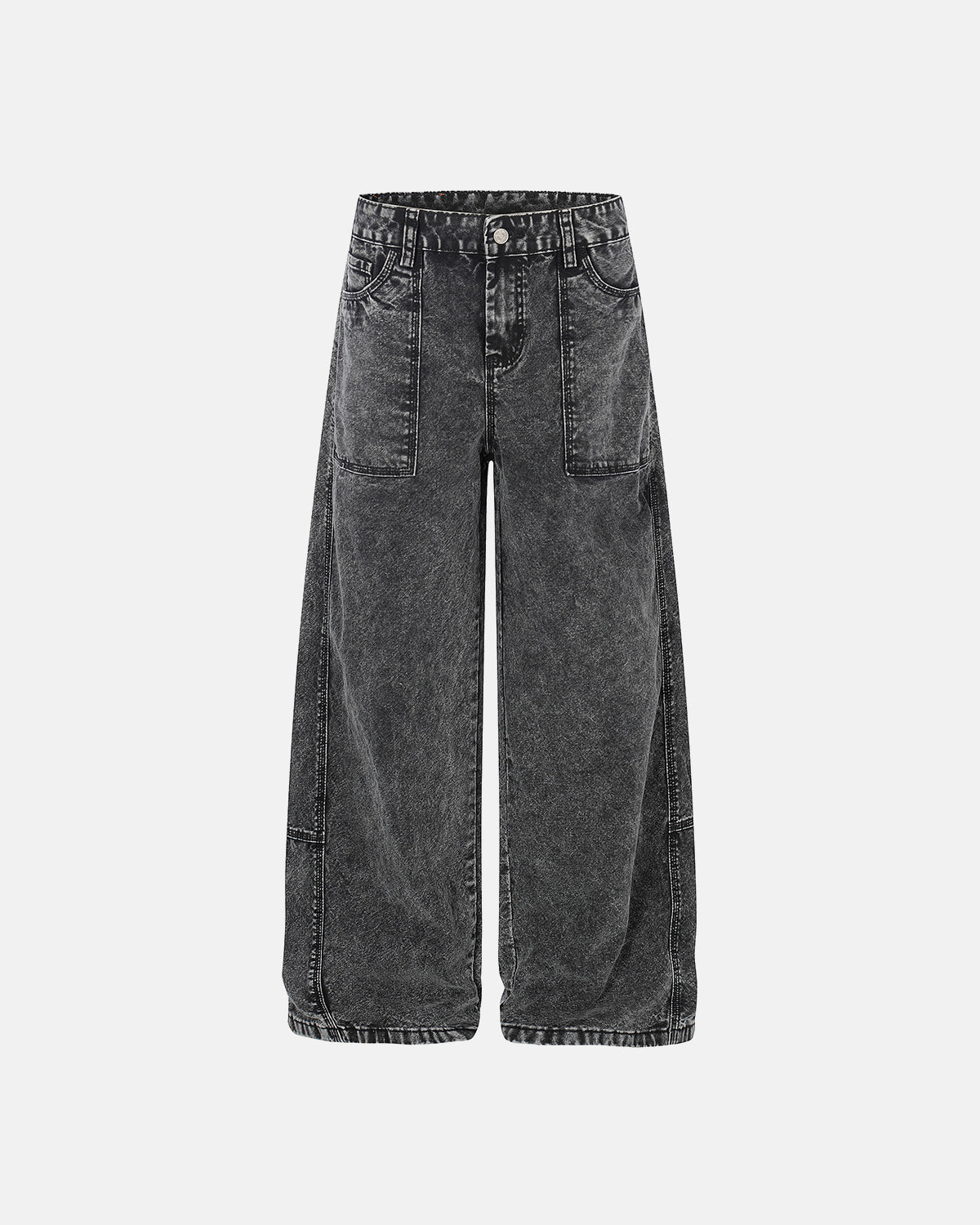 Vintage Washed Baggy Utility Jeans | LCDEGO Streetwear