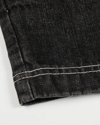 Stand Collar Raw Clasp Denim Jacket | LCDEGO Streetwear