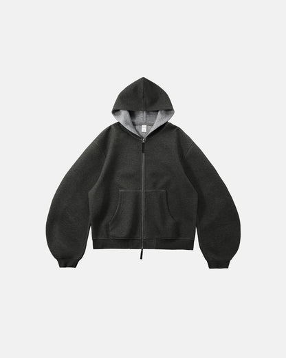 Contrast Color Liner Comfy Zip Up Hoodies | LCDEGO Streetwear