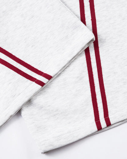 Grey Striped Baggy Sweatpants | LCDEGO Streetwear