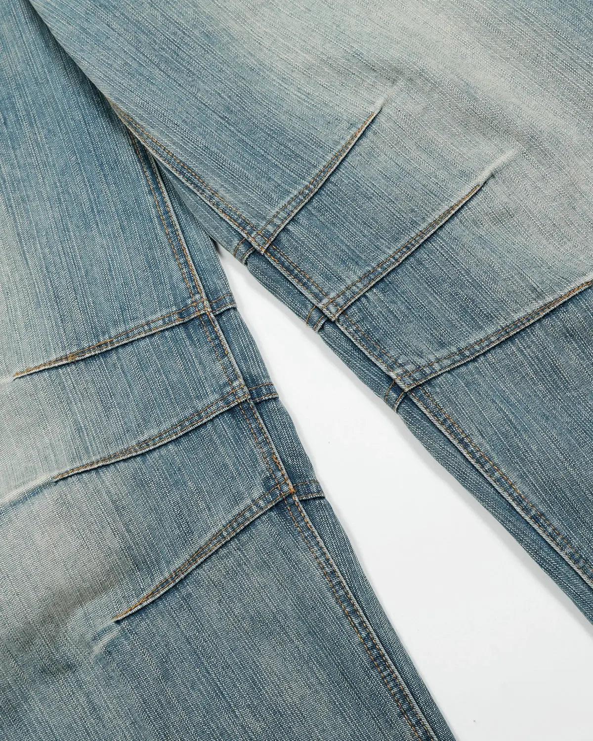 Deconstructed Bamboo Weave Baggy Jeans | LCDEGO Streetwear