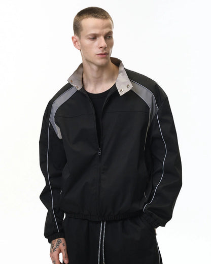 Reflective Windbreaker Track Jacket | LCDEGO Streetwear