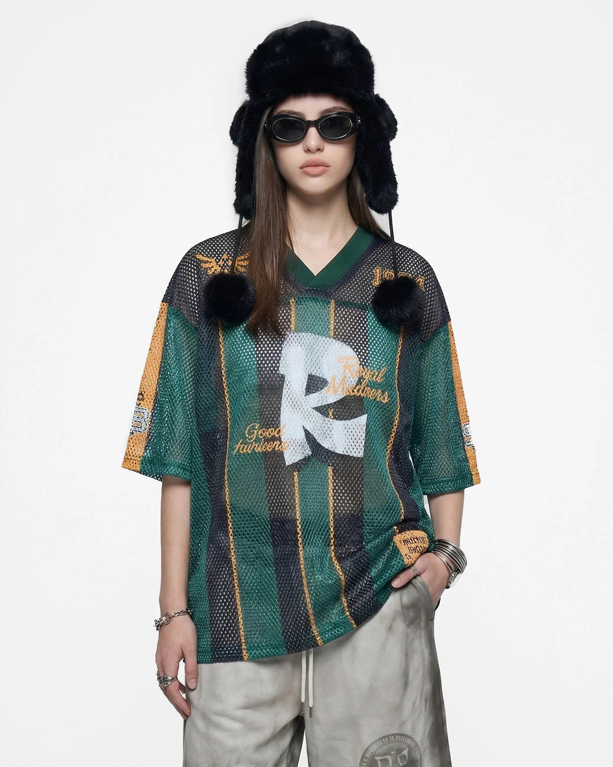 Vintage Striped Mesh Jersey | LCDEGO Streetwear