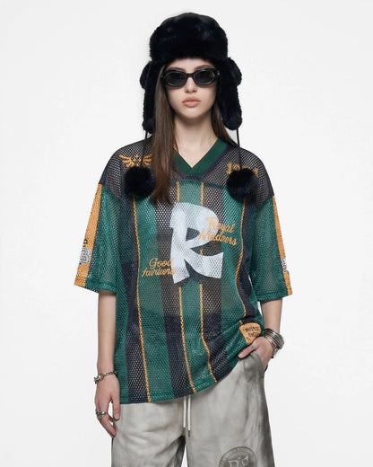 Vintage Striped Mesh Jersey | LCDEGO Streetwear