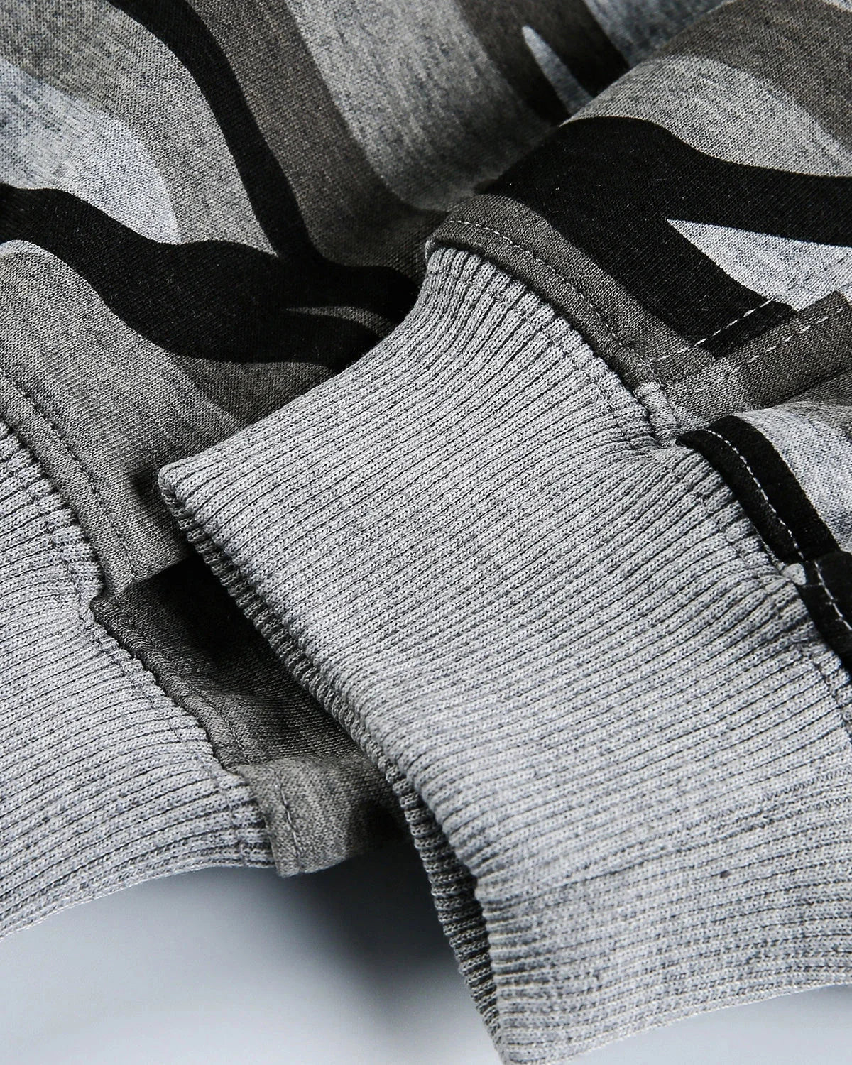 Cropped Camouflage Zip Up Hoodie | LCDEGO Streetwear