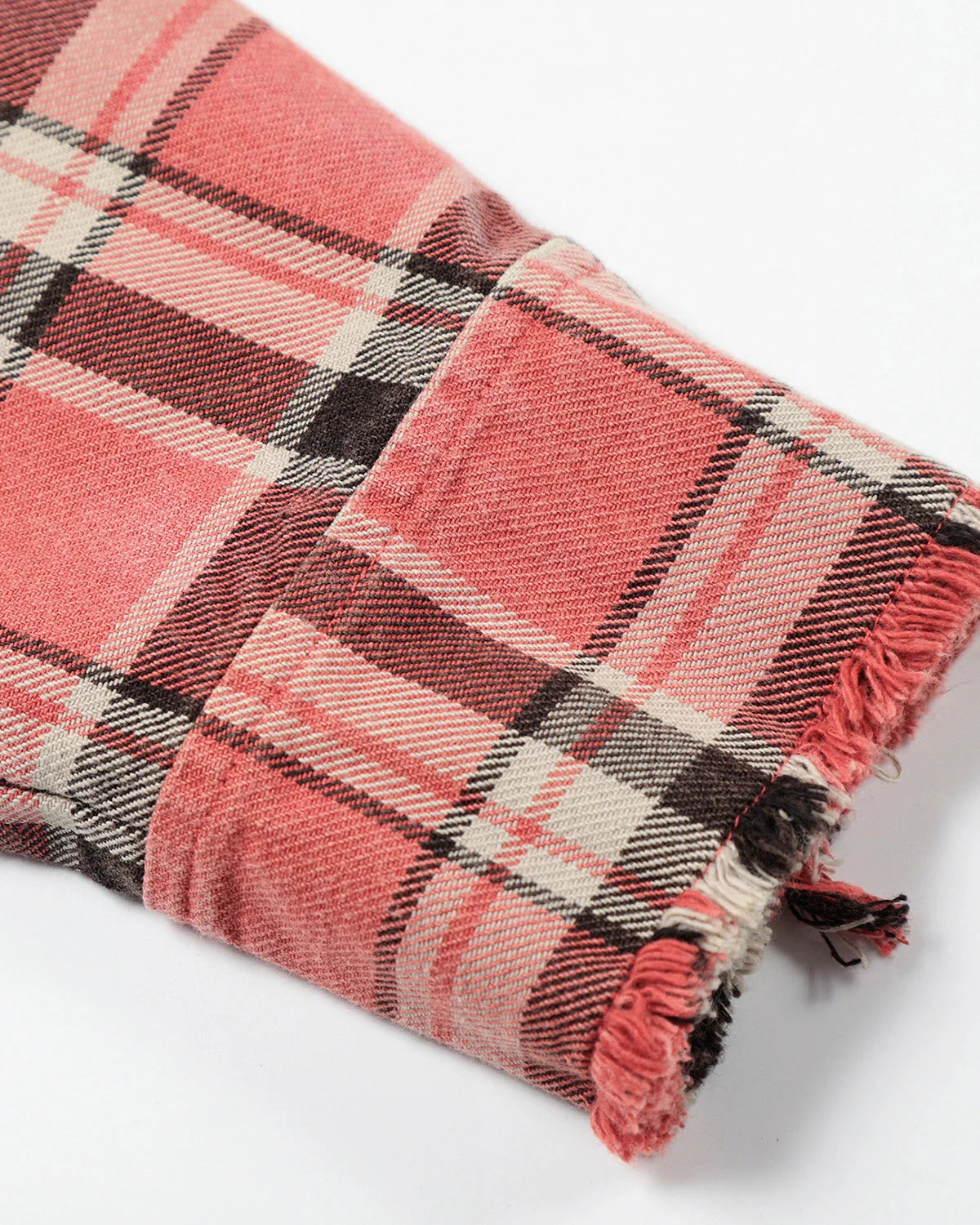 Distressed Gradient Plaid Shirt | LCDEGO Streetwear