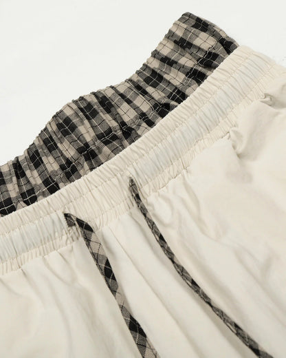 Plaid Double Waist Baggy Track Pants | LCDEGO Streetwear