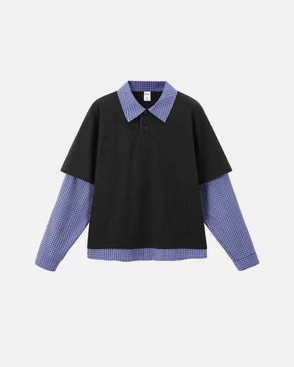 Plaid Patchwork Preppy Tees | LCDEGO Streetwear