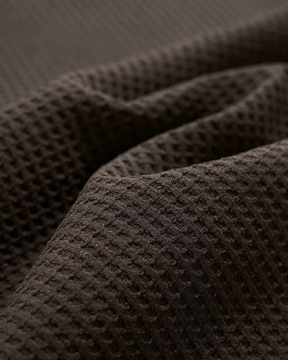 Waffle Long Sleeve Polo Shirts | LCDEGO Streetwear