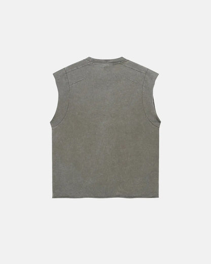 Stitching  Acid Wash Tank Tops  | LCDEGO Streetwear