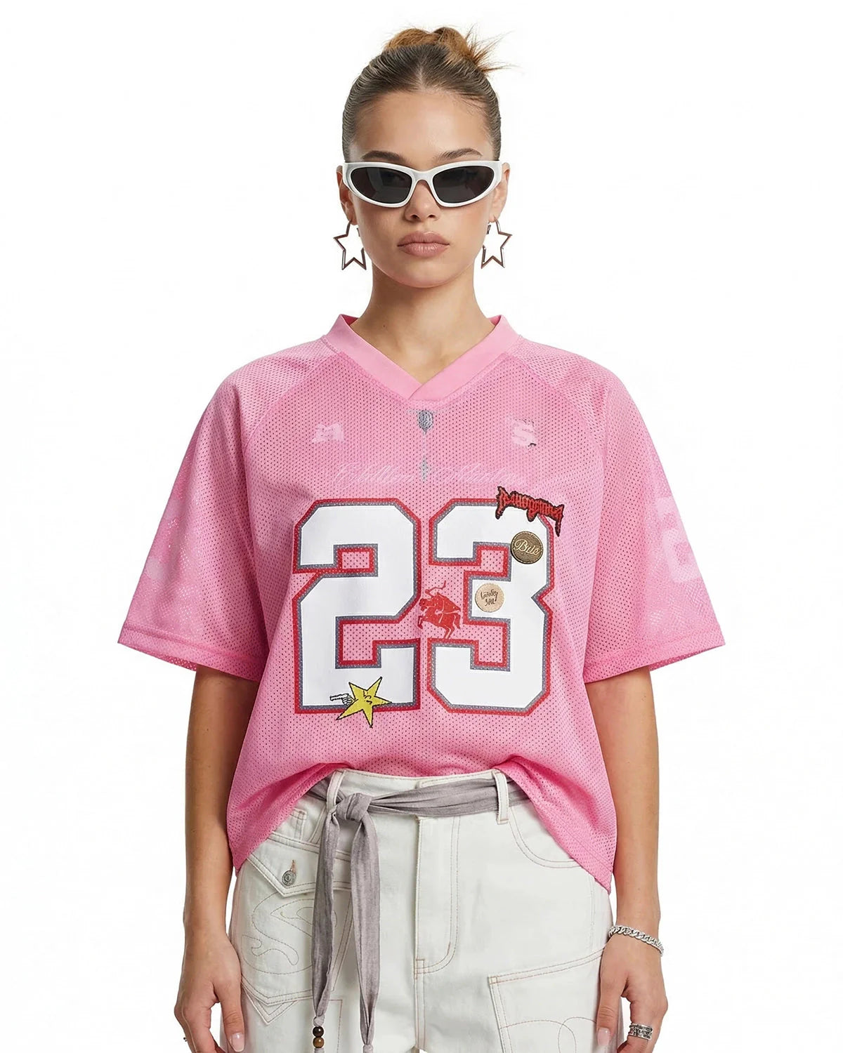 Number 23 Pink Mesh Jersey | LCDEGO Streetwear