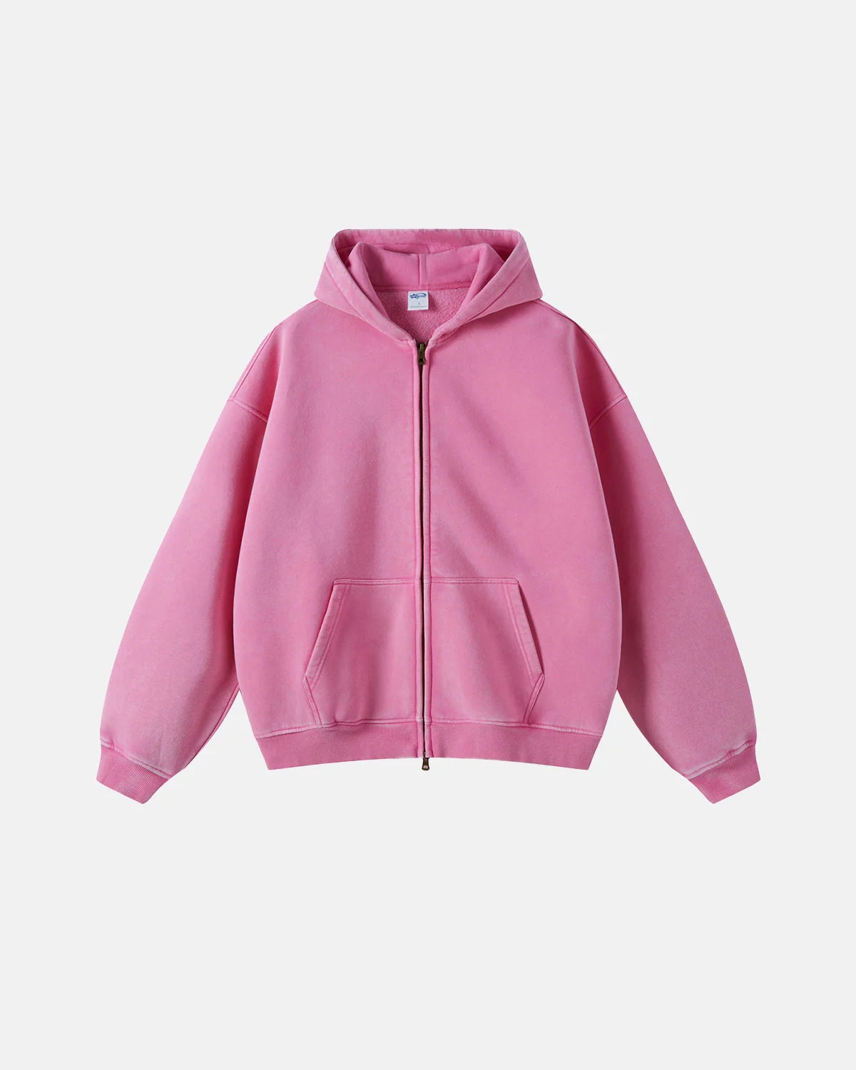 LCDEGO Vintage Washed Zip Up Hoodie