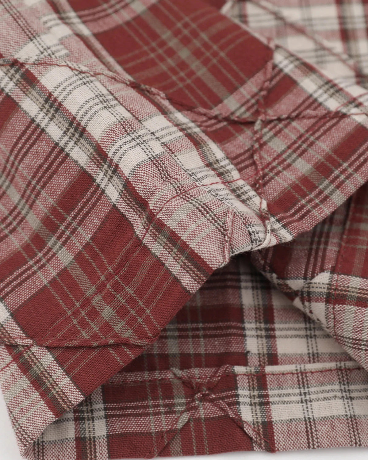 Plaid Stitch Short-Sleeve Shirt | LCDEGO Streetwear