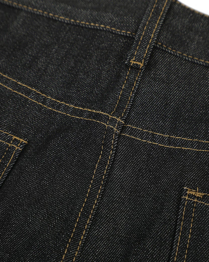 Asymmetric Buttons Bootcut Jeans | LCDEGO Streetwear