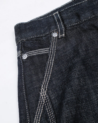Raw Blue Wide Leg Denim Jeans | LCDEGO Streetwear