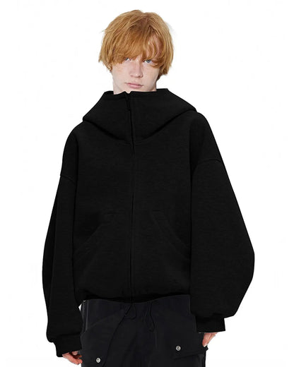 Heavyweight Boxy Zip Up Hoodies | LCDEGO Streetwear
