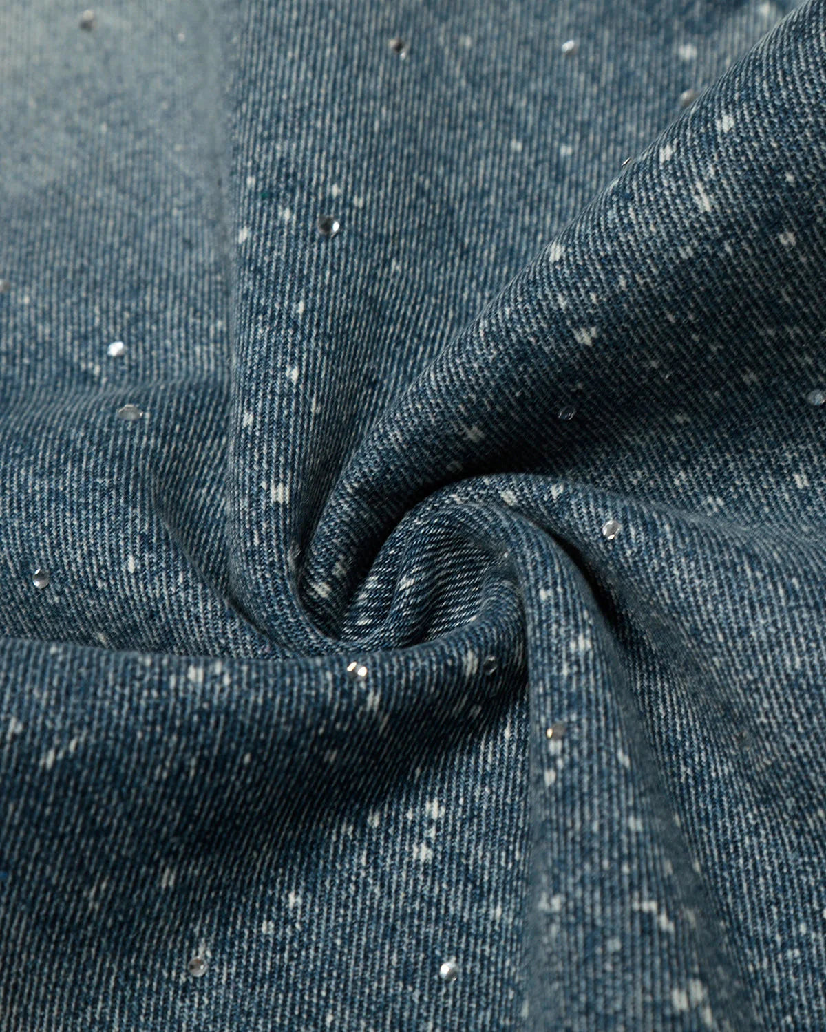 Rhinestone Straight Leg Denim Jeans | LCDEGO Streetwear