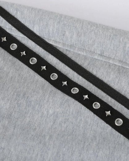 Contrast Patchwork Barrel Sweatpants | LCDEGO Streetwear