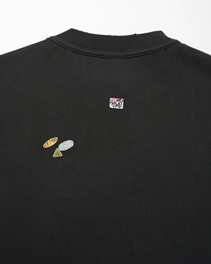 Vintage Sticker Graphic Oversized T-Shirt | LCDEGO Streetwear