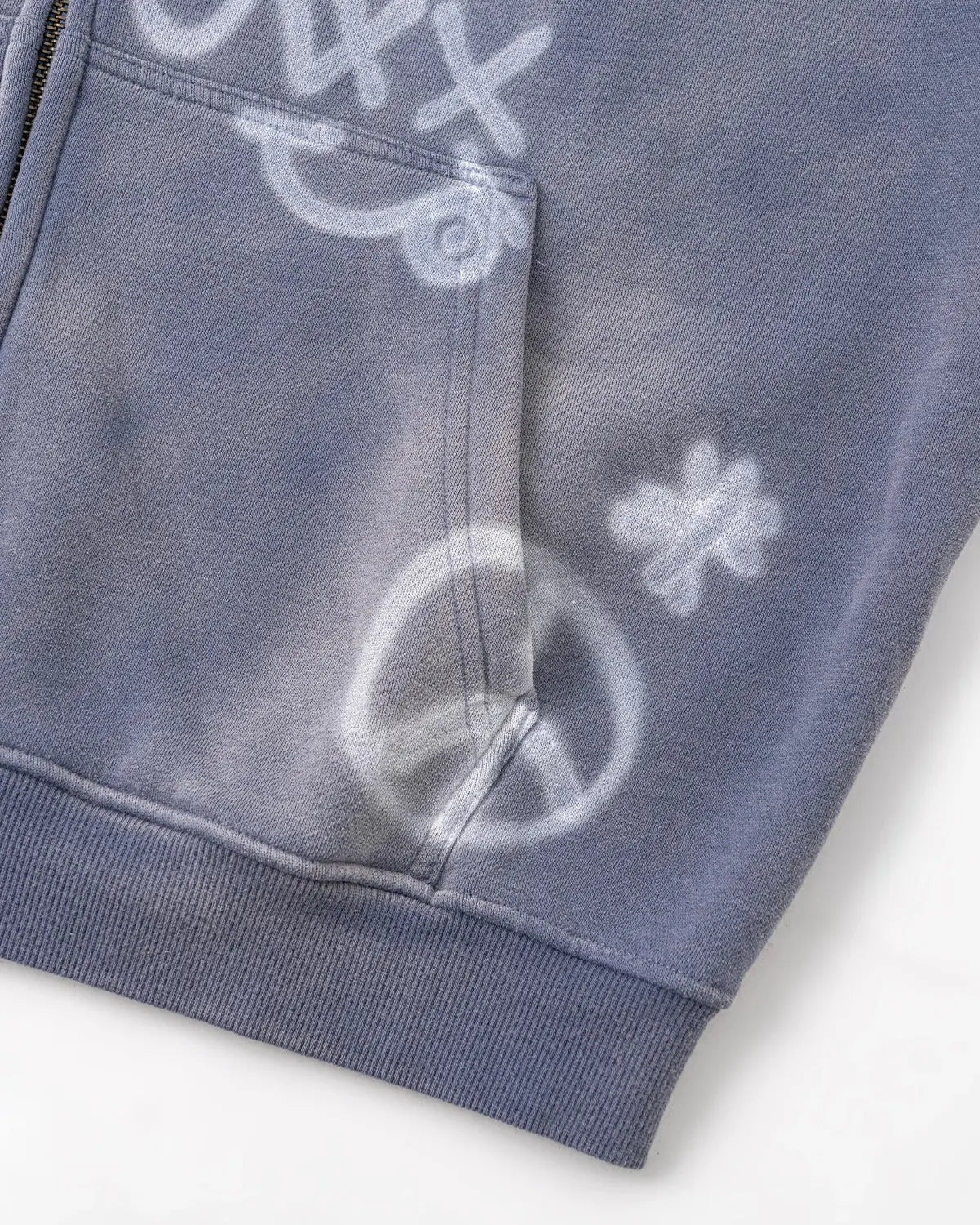 LCDEGO Graffiti Washed Zip Up Hoodies