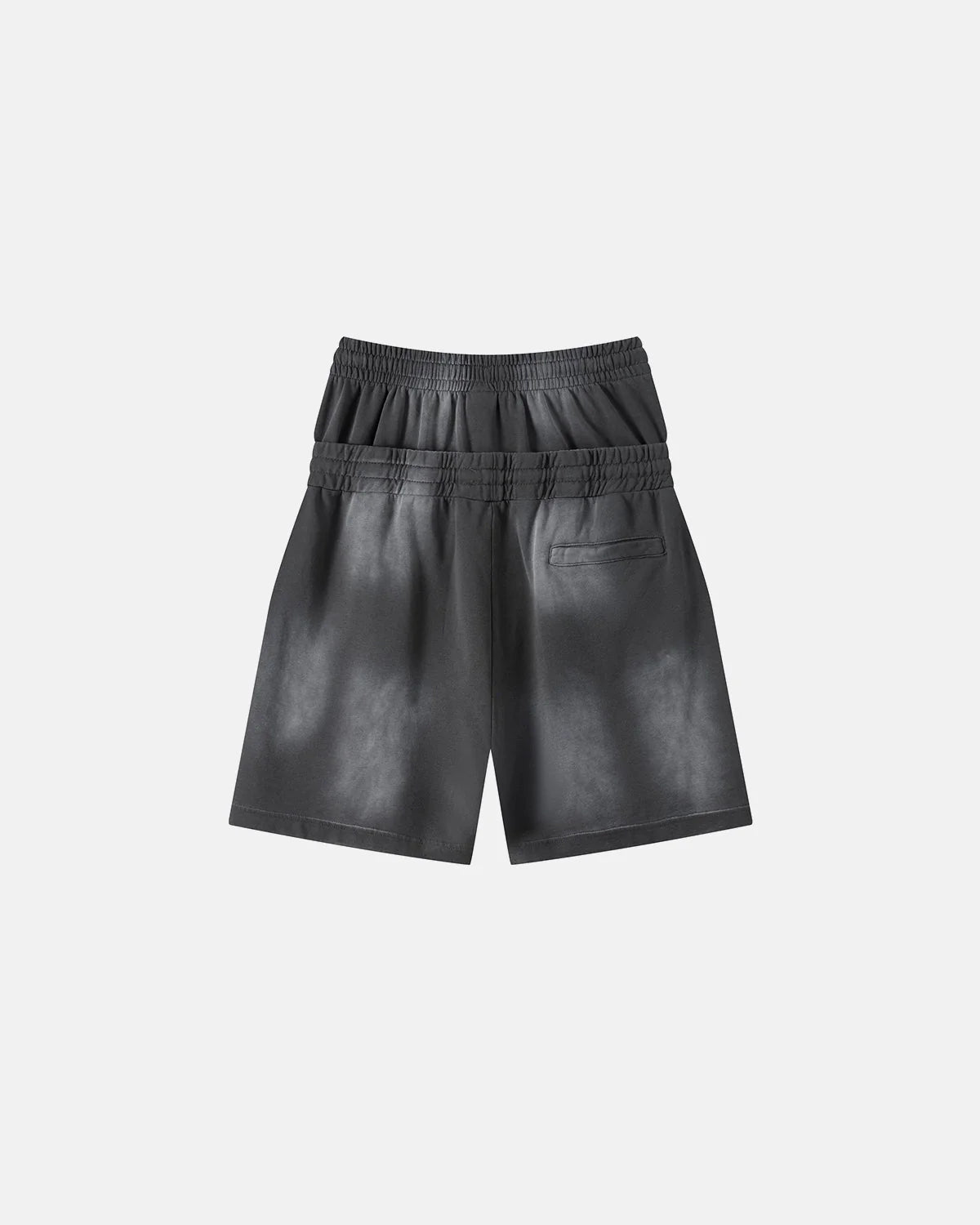 Double Waist Monkey Wash Sweat Shorts | LCDEGO Streetwear