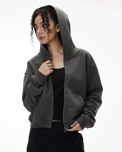 Blank French Terry Zip Up Hoodies | LCDEGO Streetwear