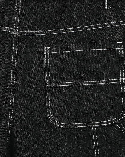 Contrast Stitching Raw Cargo Jorts | LCDEGO Streetwear