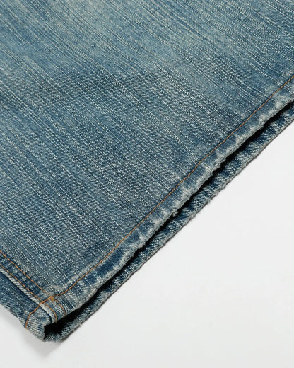 Deconstructed Bamboo Weave Baggy Jeans | LCDEGO Streetwear