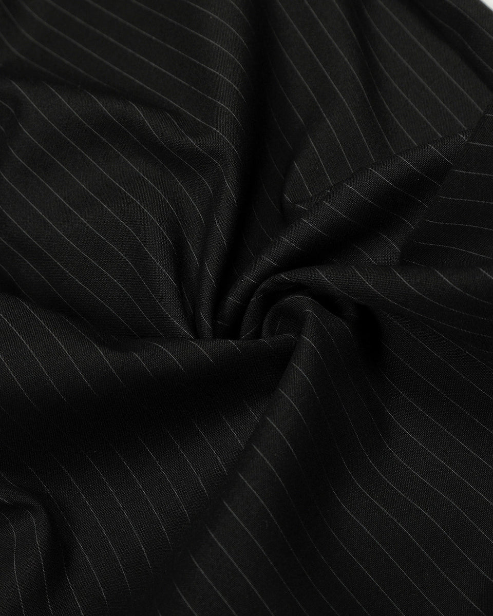 Black Striped Barrel Suit Pant | LCDEGO Streetwear